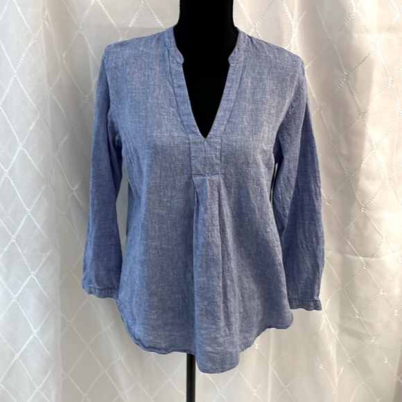 L.L.Bean Women’s 100% Linen Top Size Small - Picture 1 of 6